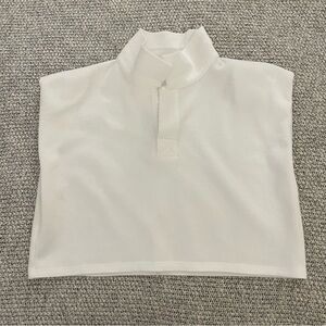 Elodie White Cropped Sleeveless Preppy Top Size large / fits S/M